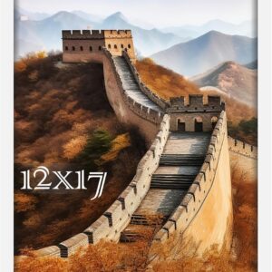 Black Framed Great Wall of China Scenic Print - Image 102