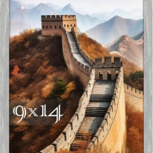 Black Framed Great Wall of China Scenic Print - Image 114