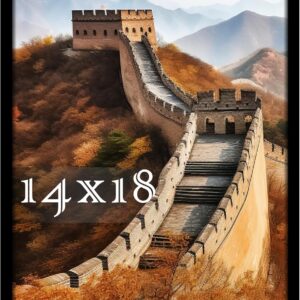 Black Framed Great Wall of China Scenic Print - Image 116