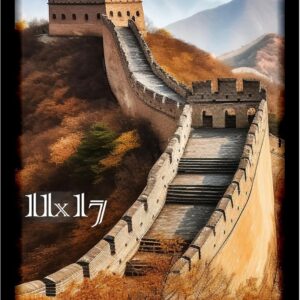 Black Framed Great Wall of China Scenic Print - Image 118