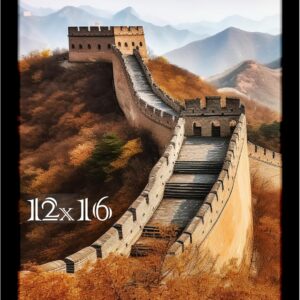 Black Framed Great Wall of China Scenic Print - Image 123