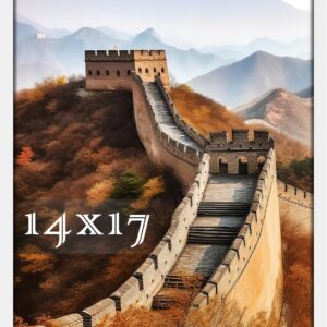 Black Framed Great Wall of China Scenic Print - Image 124