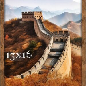Black Framed Great Wall of China Scenic Print - Image 135
