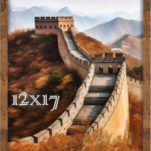 Black Framed Great Wall of China Scenic Print - Image 144