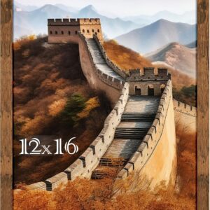 Black Framed Great Wall of China Scenic Print - Image 145