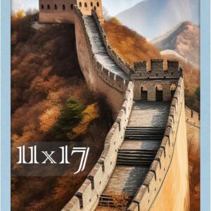 Black Framed Great Wall of China Scenic Print - Image 146