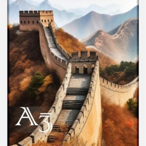 Black Framed Great Wall of China Scenic Print - Image 149