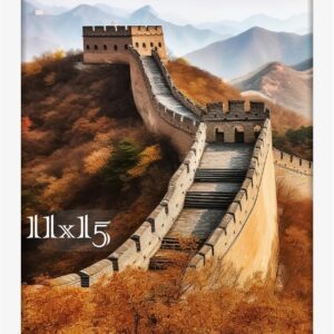 Black Framed Great Wall of China Scenic Print - Image 153