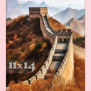 Black Framed Great Wall of China Scenic Print - Image 157