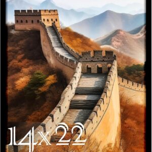 Black Framed Great Wall of China Scenic Print - Image 20