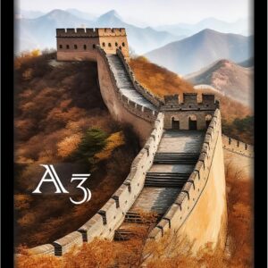 Black Framed Great Wall of China Scenic Print - Image 30