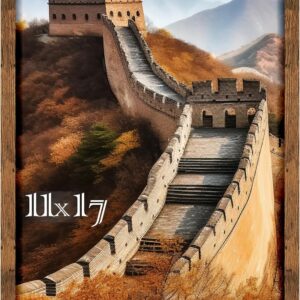 Black Framed Great Wall of China Scenic Print - Image 33