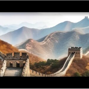 Black Framed Great Wall of China Scenic Print - Image 53