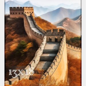 Black Framed Great Wall of China Scenic Print - Image 55