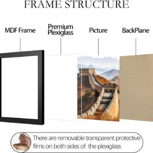 Black Framed Great Wall of China Scenic Print - Image 6