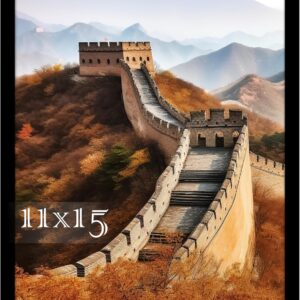 Black Framed Great Wall of China Scenic Print - Image 65
