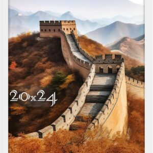 Black Framed Great Wall of China Scenic Print - Image 85