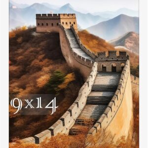Black Framed Great Wall of China Scenic Print - Image 87
