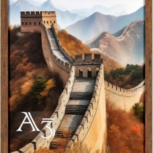 Black Framed Great Wall of China Scenic Print - Image 89