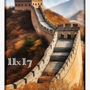 Black Framed Great Wall of China Scenic Print - Image 9