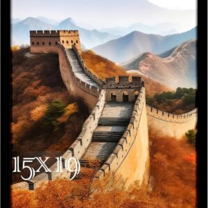 Black Framed Great Wall of China Scenic Print - Image 98