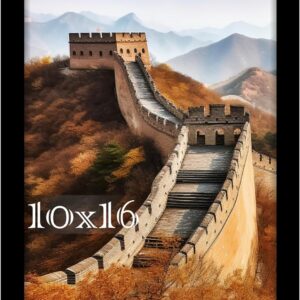 Black Framed Great Wall of China Scenic Print - Image 99