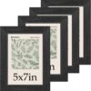 Black Wood 5x7 Inch Picture Frame Set