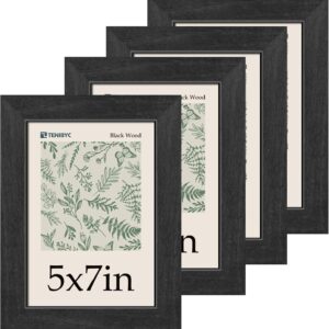 Black Wood 5x7 Inch Picture Frame Set