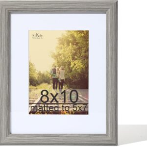 Black Wood Composite 8x10 Picture Frame with Mat and Tempered Glass - Image 14
