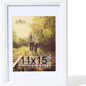 Black Wood Composite 8x10 Picture Frame with Mat and Tempered Glass - Image 16