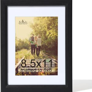 Black Wood Composite 8x10 Picture Frame with Mat and Tempered Glass - Image 17