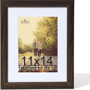 Black Wood Composite 8x10 Picture Frame with Mat and Tempered Glass - Image 18