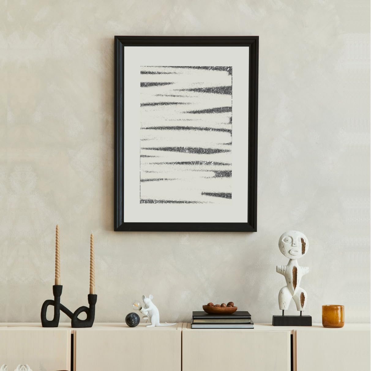 Black Wood Composite 8x10 Picture Frame with Mat and Tempered Glass - Image 2