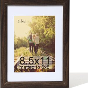 Black Wood Composite 8x10 Picture Frame with Mat and Tempered Glass - Image 22
