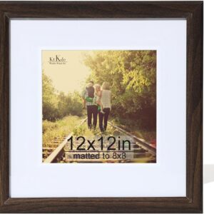 Black Wood Composite 8x10 Picture Frame with Mat and Tempered Glass - Image 23