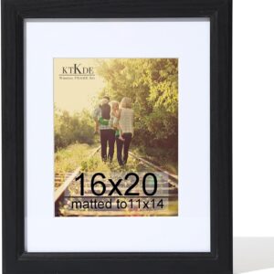Black Wood Composite 8x10 Picture Frame with Mat and Tempered Glass - Image 26