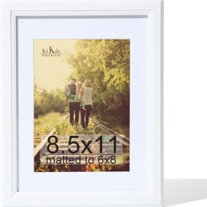 Black Wood Composite 8x10 Picture Frame with Mat and Tempered Glass - Image 27