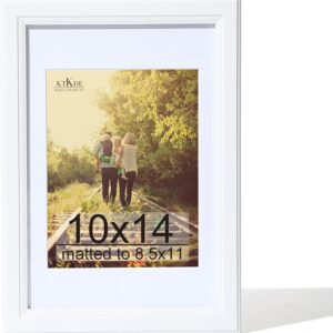 Black Wood Composite 8x10 Picture Frame with Mat and Tempered Glass - Image 29
