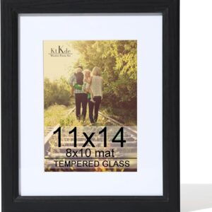 Black Wood Composite 8x10 Picture Frame with Mat and Tempered Glass - Image 33