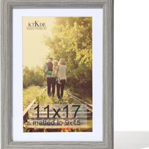 Black Wood Composite 8x10 Picture Frame with Mat and Tempered Glass - Image 34