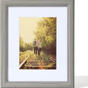 Black Wood Composite 8x10 Picture Frame with Mat and Tempered Glass - Image 39
