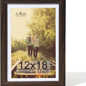 Black Wood Composite 8x10 Picture Frame with Mat and Tempered Glass - Image 42