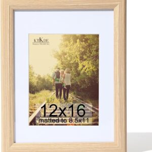 Black Wood Composite 8x10 Picture Frame with Mat and Tempered Glass - Image 43