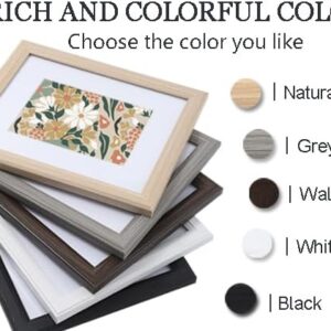 Black Wood Composite 8x10 Picture Frame with Mat and Tempered Glass - Image 5