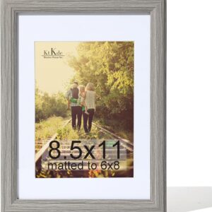 Black Wood Composite 8x10 Picture Frame with Mat and Tempered Glass - Image 51