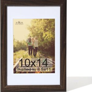 Black Wood Composite 8x10 Picture Frame with Mat and Tempered Glass - Image 52