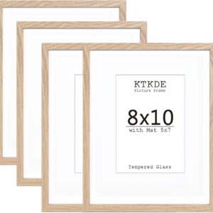 Black Wood Composite 8x10 Picture Frame with Mat and Tempered Glass - Image 55