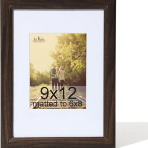 Black Wood Composite 8x10 Picture Frame with Mat and Tempered Glass - Image 59