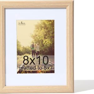 Black Wood Composite 8x10 Picture Frame with Mat and Tempered Glass - Image 60