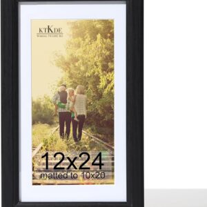 Black Wood Composite 8x10 Picture Frame with Mat and Tempered Glass - Image 63